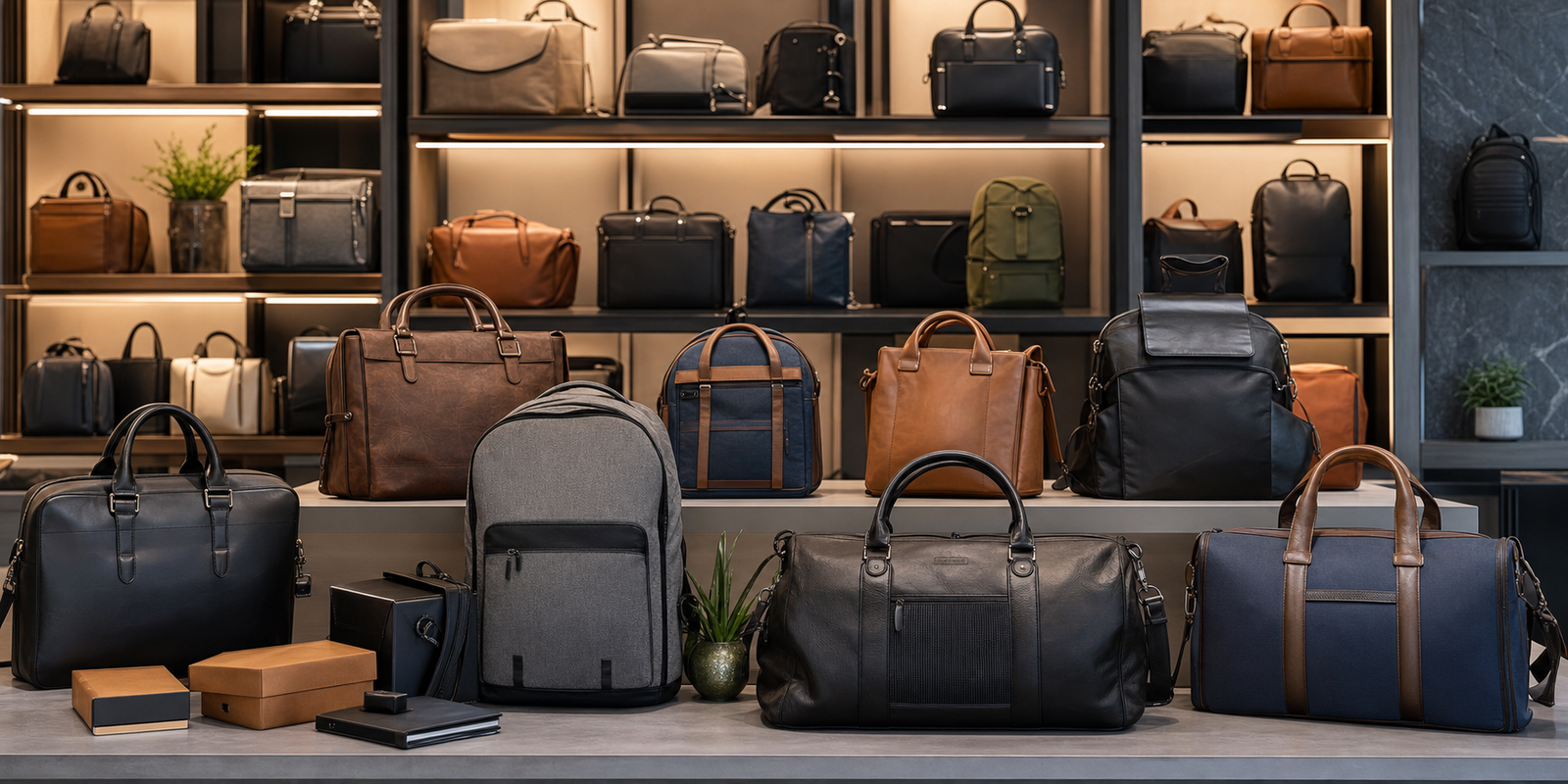 RAWDO BAGS finished customized bag samples showroom