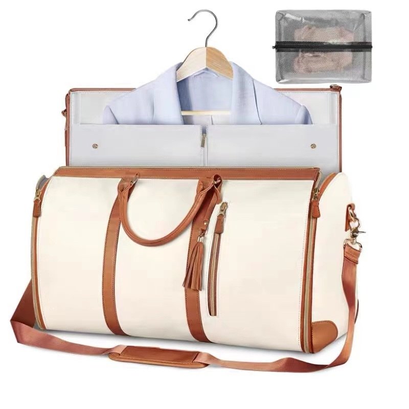 Waterproof PU Leather Carry-On Garment Duffle
