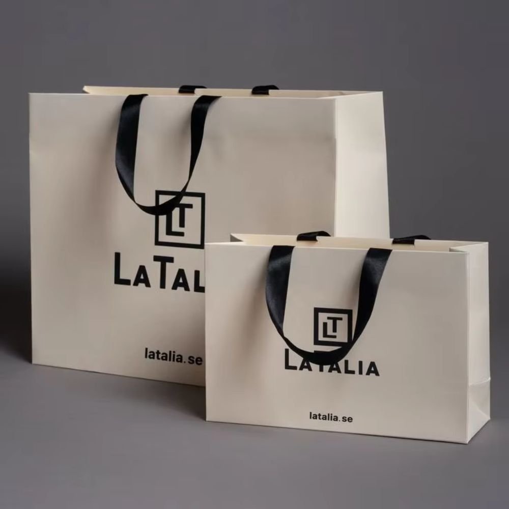 White Cardboard Bag with Custom Logo
