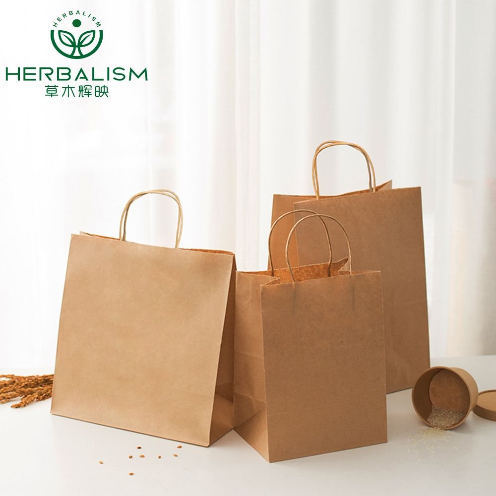 Recycled Brown Kraft Paper Food Bag