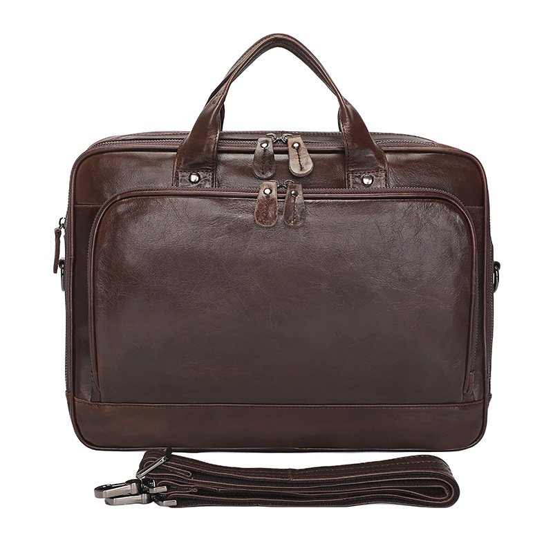 Lightweight Classic Genuine Leather Briefcase