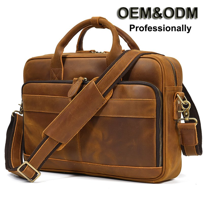 Executive Canvas & Leather Document Backpack