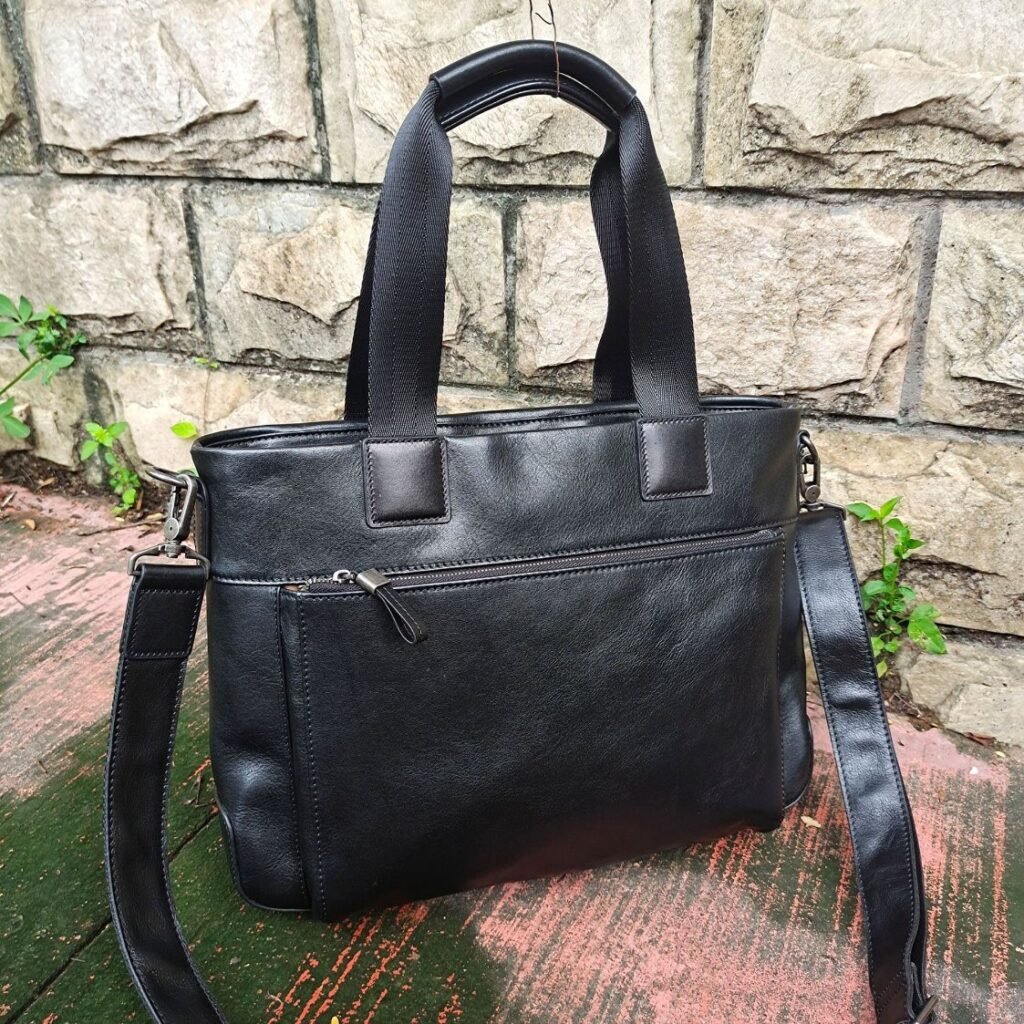 Tan Genuine Leather Executive Messenger Bag 14 inch